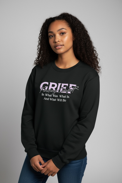 Finding comfort in grief (cursive w/ heart)