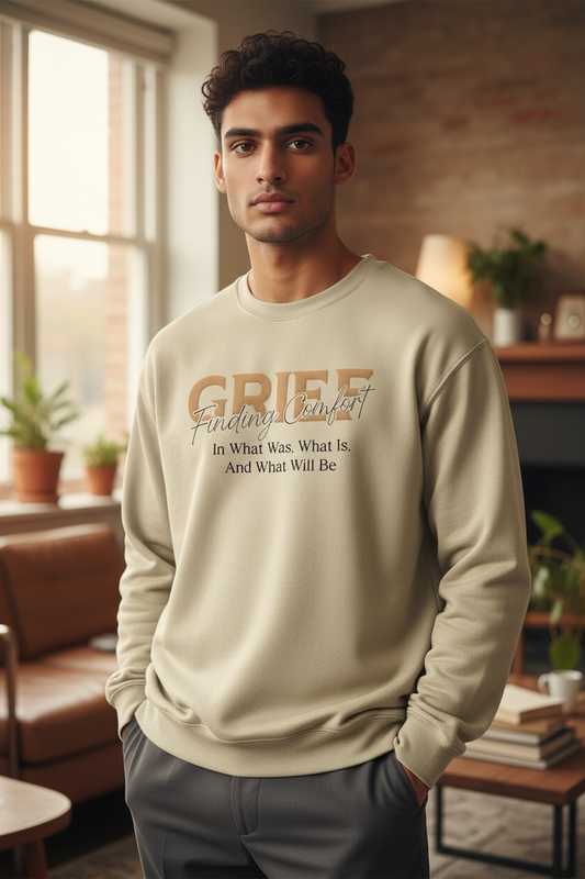 Finding comfort in grief (cursive)