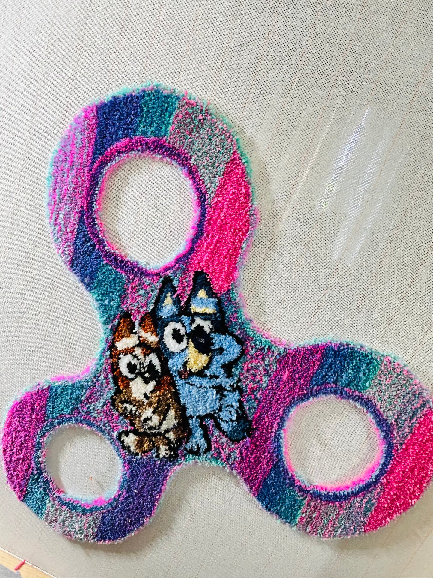 CUSTOM 3X3 FT FIDGET SPINNER RUG