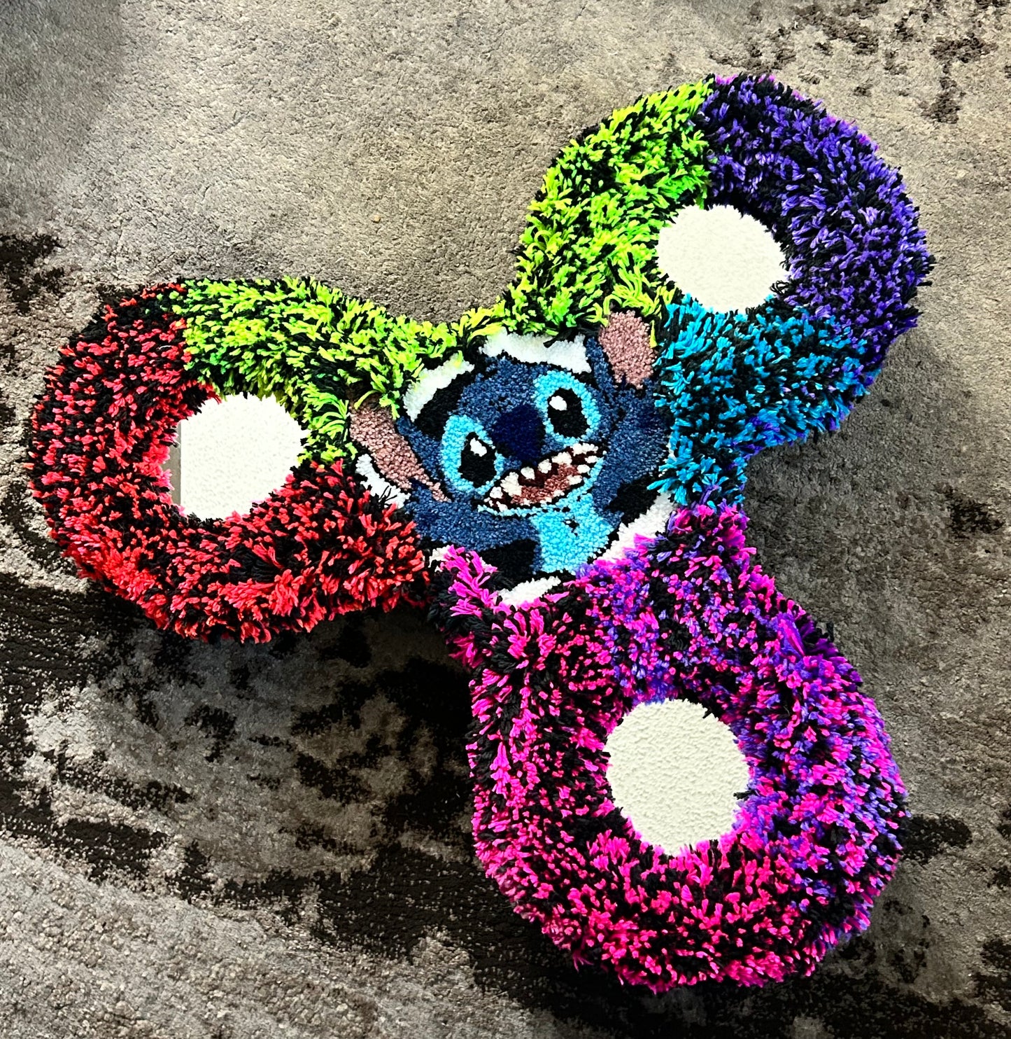 CUSTOM 3X3 FT FIDGET SPINNER RUG