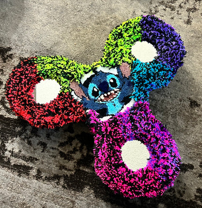 CUSTOM 3X3 FT FIDGET SPINNER RUG