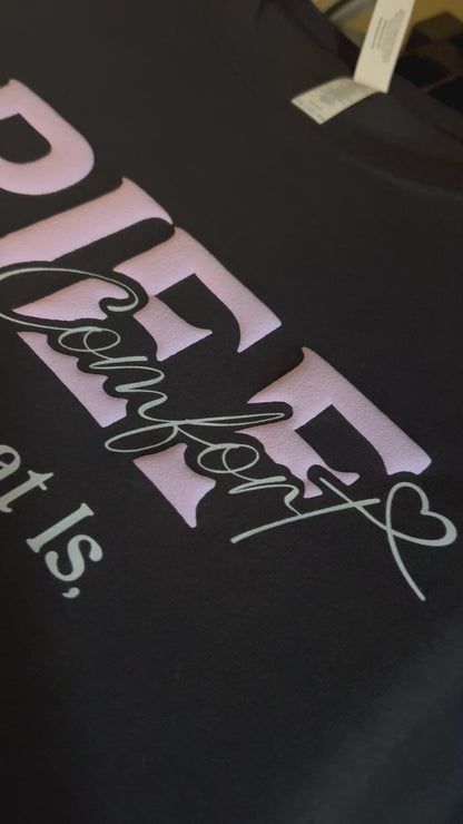 Finding comfort in grief (cursive w/ heart)